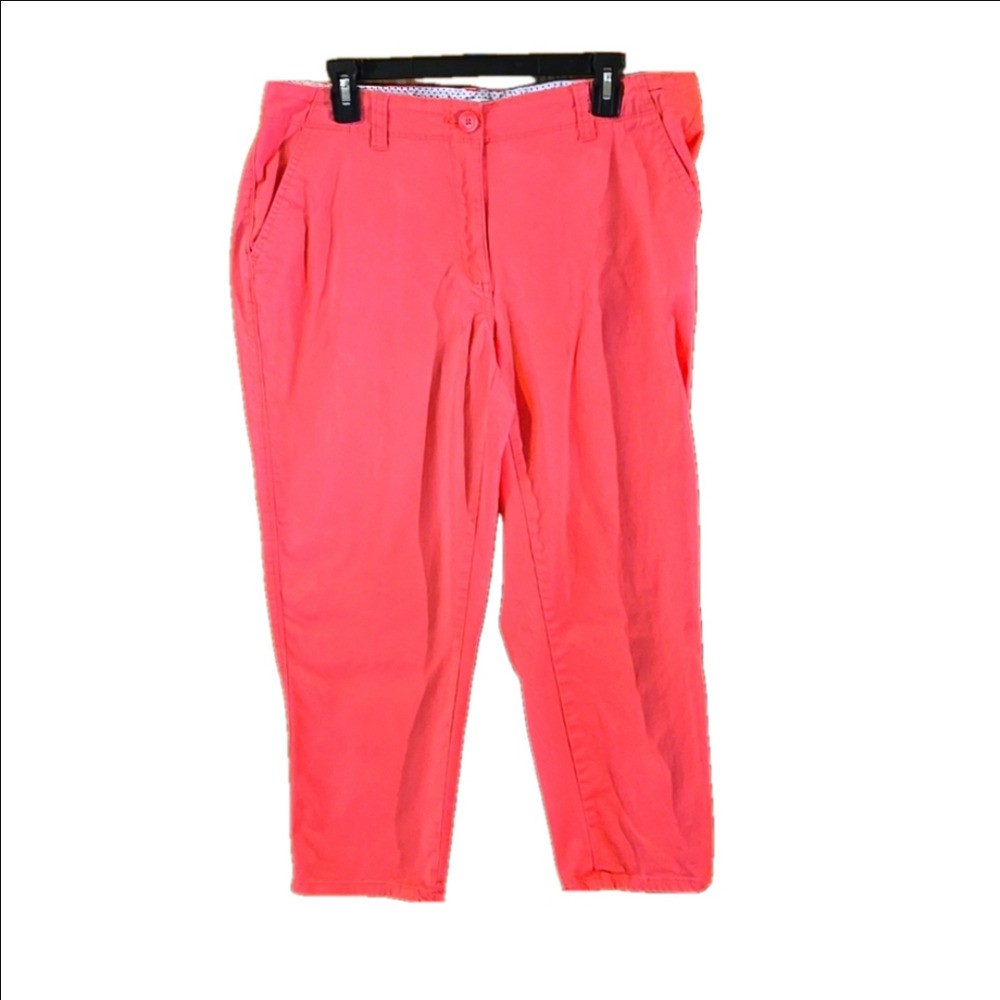 Crown & Ivy Coral Cropped Pants Women size 14W